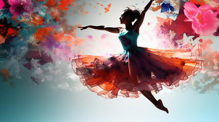 Ballet Dancer Jumping, Wallpaper