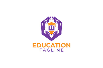 Education logo design and vector template