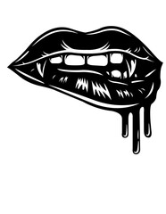 Vampire Lips Illustration, Fangs Tattoo Stencil, Dracula Mouth Cutfile, Blood Dripping Design, Blood Sucker Vector, Monster Teeth Clipart, Spooky Vibes Tshirt Design, Halloween Custom