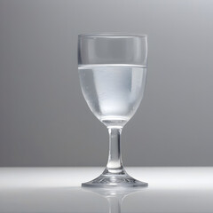 Glass of water on a white surface