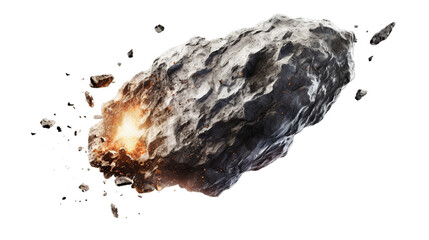 Massive Asteroids, Comet, meteor or meteorite, isolated on transparent background, Generatrice ai