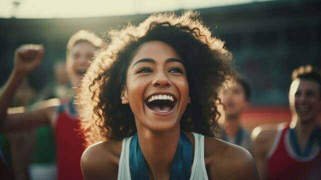 portrait of a woman athlete