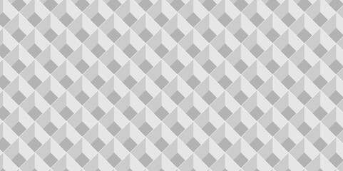 Abstract geometric structure mosaic and tile square background with cubes pattern. Seamless geometric pattern abstract background. abstract cubes geometric white and gray color hexagon technology.