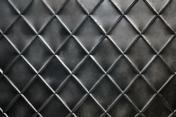 Background made of textured metal with diamond-shaped patterns. Generative AI