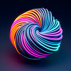 colorful 3d spiral background