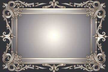 elegant antique silver frame with space for text.