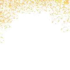 Gold glitter frame, gold circle, golden splatter, wedding ornament