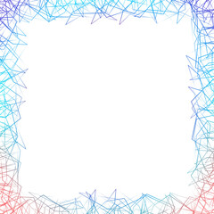 Colorful Abstract Border Isolated on White