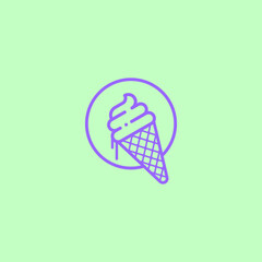 Ice cream logo design. Vector illustration of Ice cream outline icons. modern logo design vector icon template