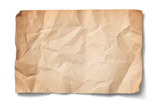 しわのある古い紙片