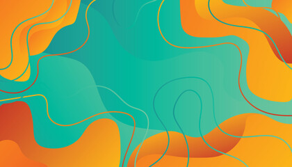 Trendy summer fluid gradient background, colorful abstract liquid. Modern wallpaper design for poster, website, placard, cover, advertising. Vector illustration.