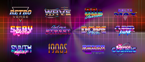 Retro groove back to the future collection - obrazy, fototapety, plakaty