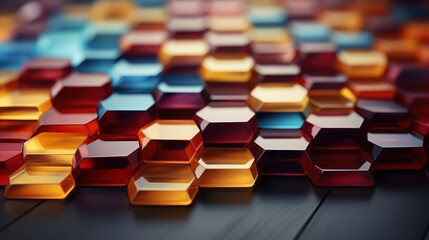 Obraz premium Gradient Hexagonal Background , Background Image,Desktop Wallpaper Backgrounds, Hd