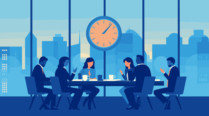 Concept vector illustration of business meeting.