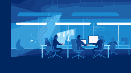 Concept vector illustration of business meeting.