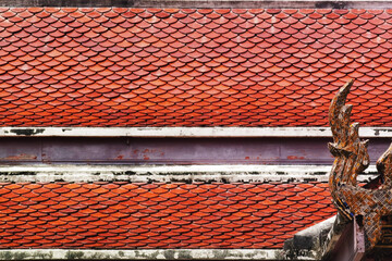 Beautiful and simple Thai style roof tiles pattern and design