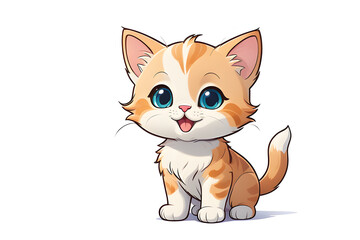Cute cat vector design. Children illustration for School books and more.