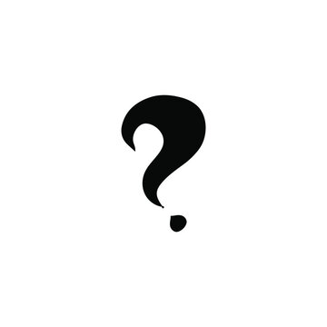 Question icon. Simple style support service poster background symbol. Faq button. Question brand logo design element. Question t-shirt printing. Vector for sticker.