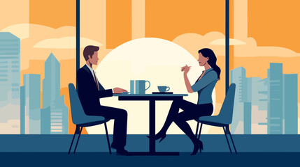 Concept vector illustration of business meeting.