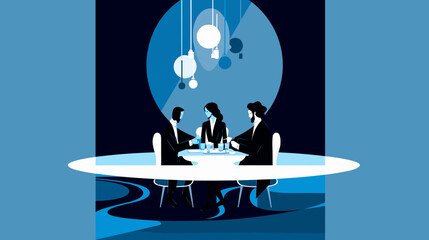 Concept vector illustration of business meeting.