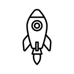 rocket icon vector design template simple and clean
