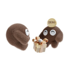 birthday with doll in chocolate theme