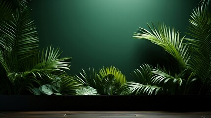 Tropical greenery paints a serene and vibrant backdrop