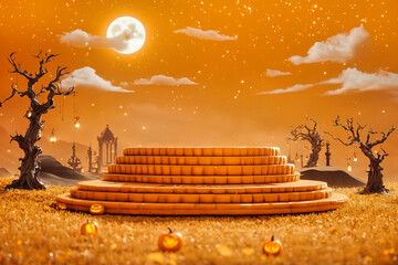 Halloween themed products display stand