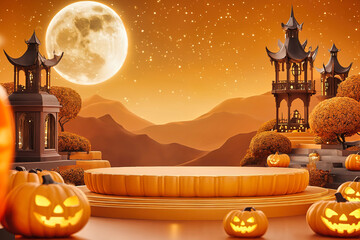 Halloween themed products display stand