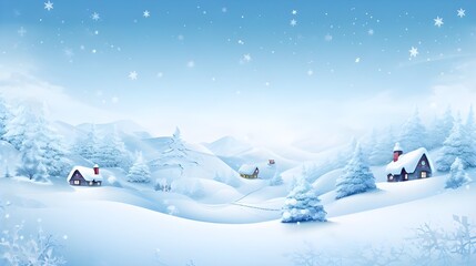 winter landscape with a house, winter mountain landscape, winter landscape with mountains, 