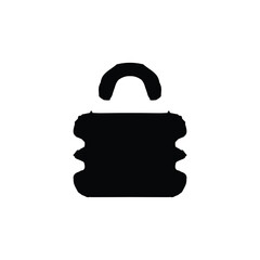 Lock icon. Simple style web page login background symbol. Lock brand logo design element. Lock t-shirt printing. Vector for sticker.