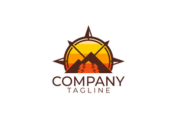Outdoor mountain logo and vector template