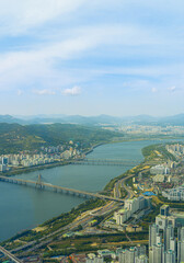 서울 롯데 타워에서 본 서울 경치