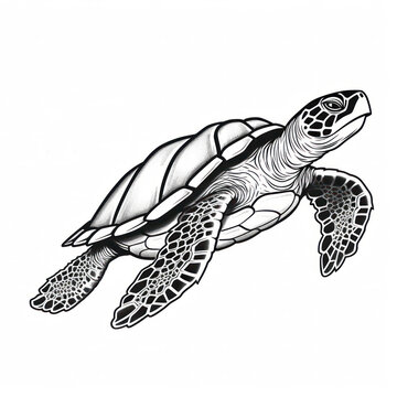 a drawing of a turtle in black and white. Tattoo idea for a insect theme.