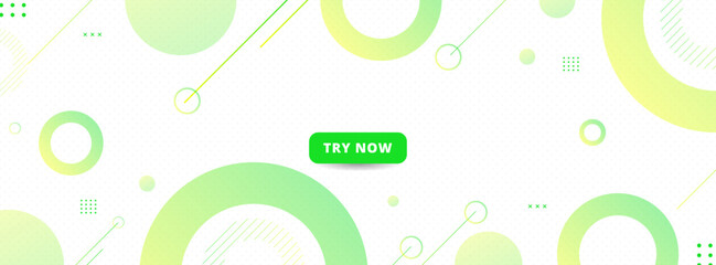 banner background geometric. green and yellow. halftone . cirlce .abstract