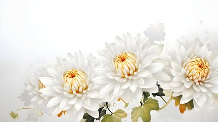 white daisies on a green background