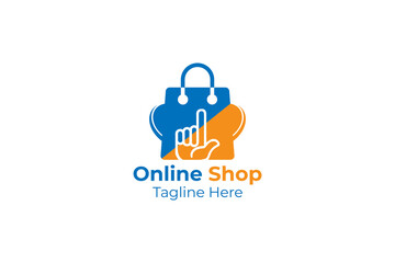 Online shop and e-commerce logo and vector 