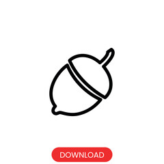 acorn nut icon vector concept web template design element. squirrel nut icon