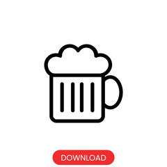 Beer icon vector concept web template design element. isolated white background