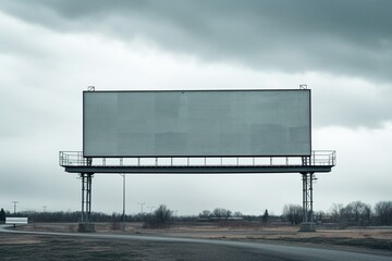 Obraz premium Empty billboard against cloudy sky. Generative AI
