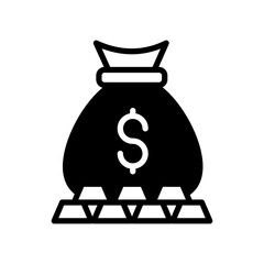 Financial Gold icon in vector. Illustration