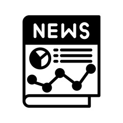 Financial News icon in vector. Illustration