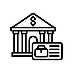 Bank Account icon in vector. Illustration
