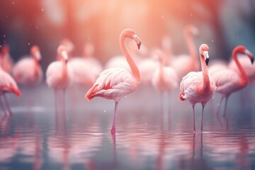Flamingos background