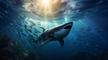 魚、クジラ、イルカなどの海洋生物の写真 - obrazy, fototapety, plakaty