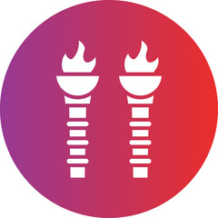 Vector Design Torch Icon Style