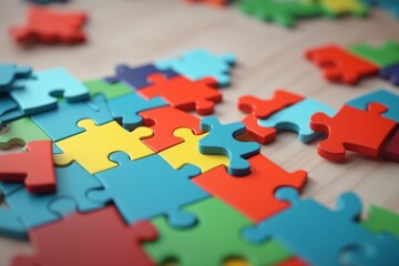 Education puzzle training. Generative AI