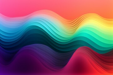 Colorful gradient waves. Generative AI