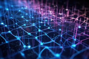 3d illustration of technology abstract background. Network connection structure. Big data...