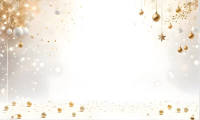 Christmas xmas background white abstract. white glitter lights, Happy holiday new year, Christmas lights defocused background.